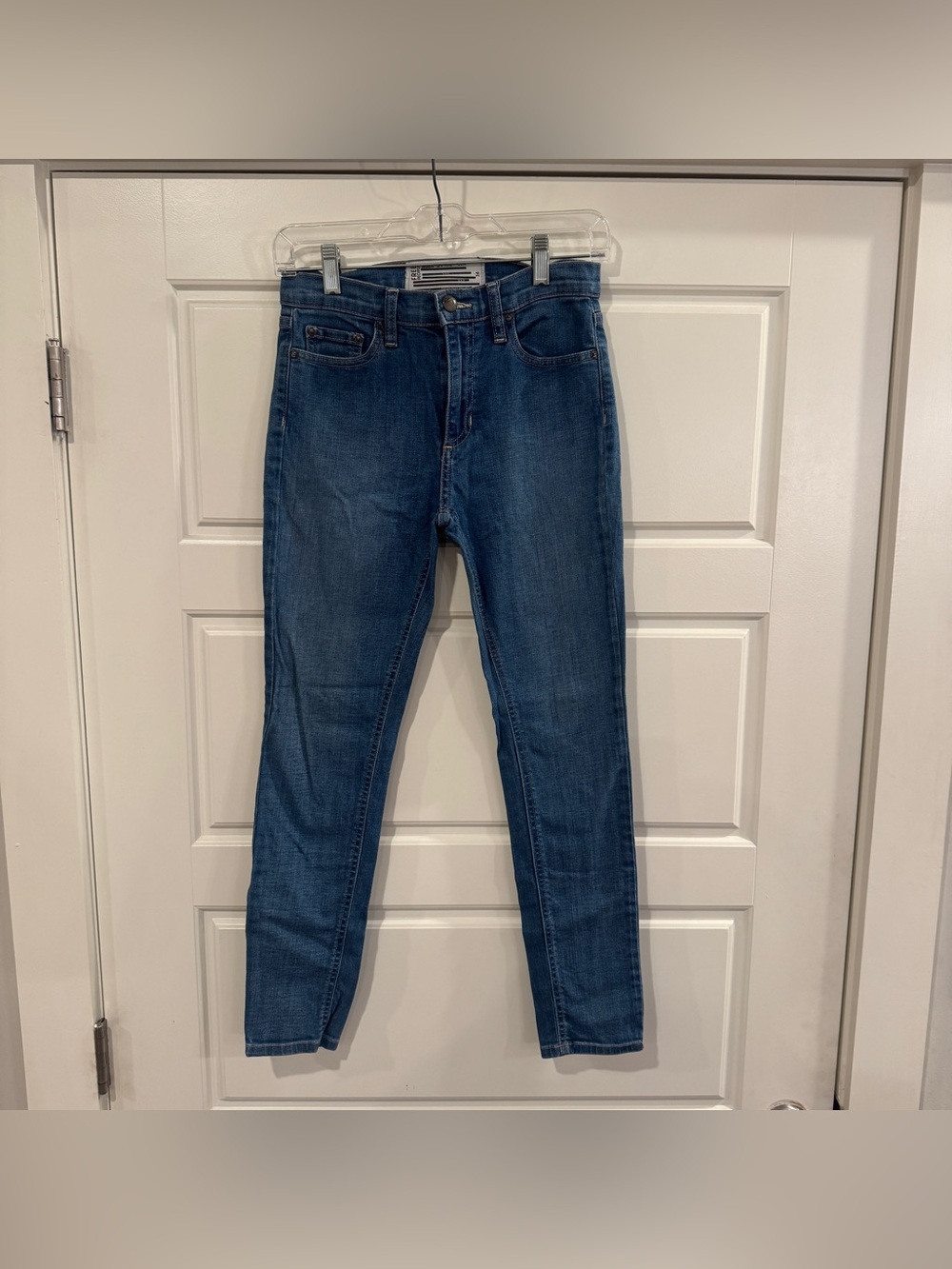 Free People Women’s Blue High Rise Denim‎ Straight Leg Jeans 26 x 26